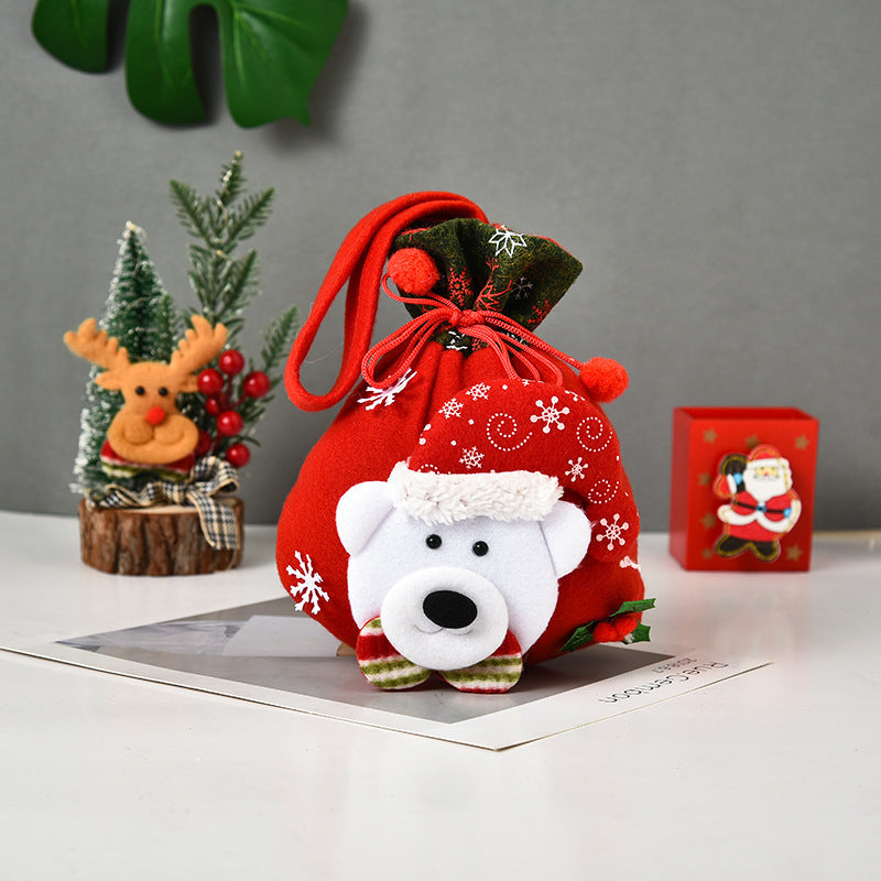Cute Santa Doll Gift Bag – Christmas Candy Bag and Hanging Decoration for Holiday Gifts & Home Décor