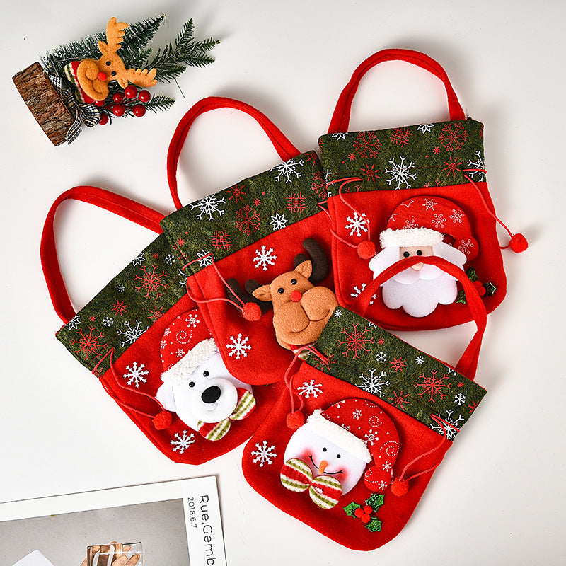 Cute Santa Doll Gift Bag – Christmas Candy Bag and Hanging Decoration for Holiday Gifts & Home Décor