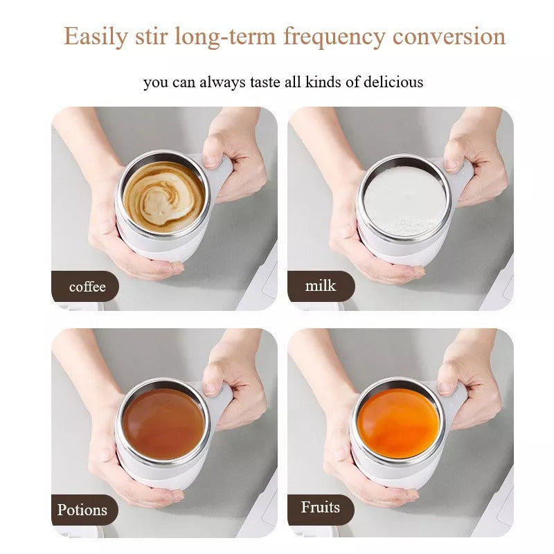 Rechargeable Automatic Stirring Coffee Cup – Magnetic Self-Stirring Mug for Coffee, Milk, and Shakes