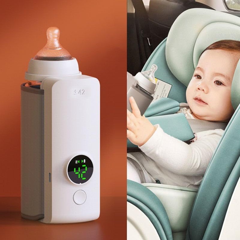 Portable Wireless Baby Bottle Warmer – USB Rechargeable Constant Temperature Milk Heating Bag & Bottle Insulation Sleeve