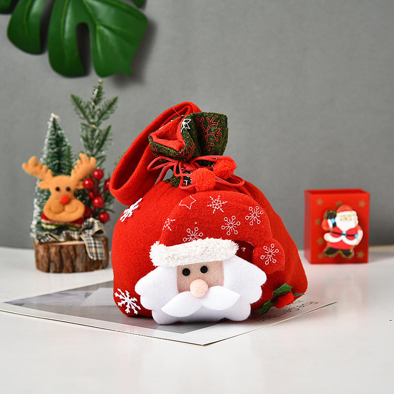 Cute Santa Doll Gift Bag – Christmas Candy Bag and Hanging Decoration for Holiday Gifts & Home Décor