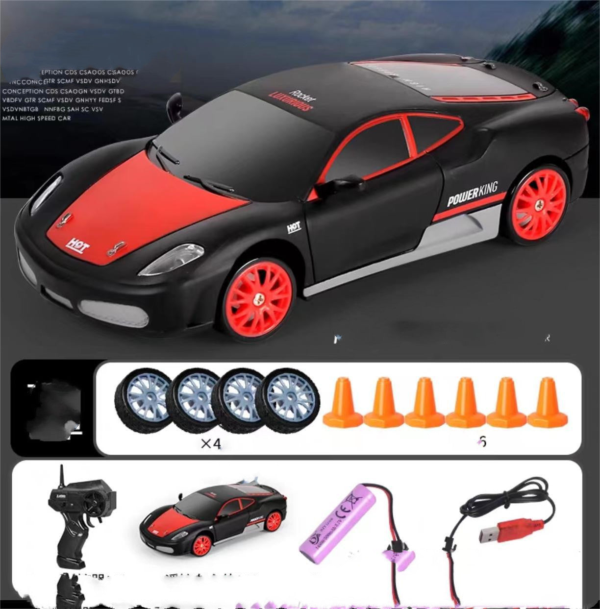 2.4G 4WD RC Drift Car – Remote Control GTR/AE86 Racing Model Vehicle Toy for Kids & Christmas Gifts