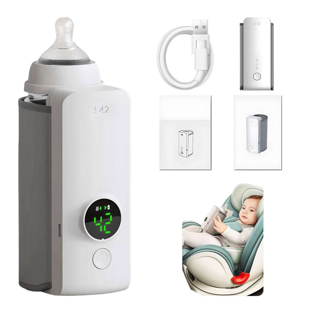 Portable Wireless Baby Bottle Warmer – USB Rechargeable Constant Temperature Milk Heating Bag & Bottle Insulation Sleeve