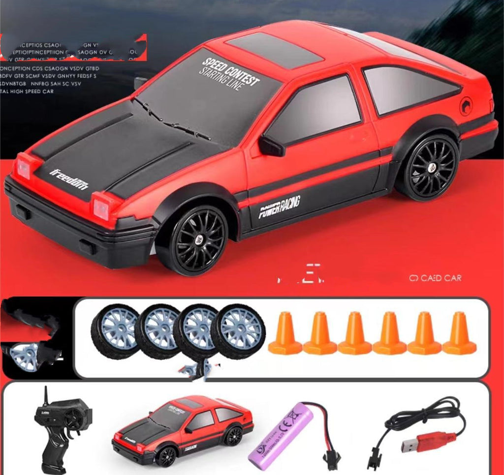 2.4G 4WD RC Drift Car – Remote Control GTR/AE86 Racing Model Vehicle Toy for Kids & Christmas Gifts
