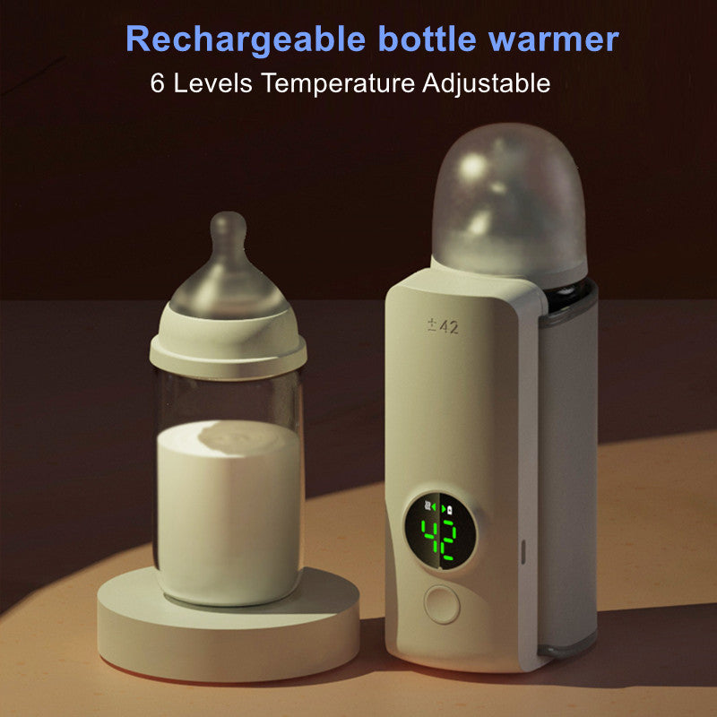 Portable Wireless Baby Bottle Warmer – USB Rechargeable Constant Temperature Milk Heating Bag & Bottle Insulation Sleeve