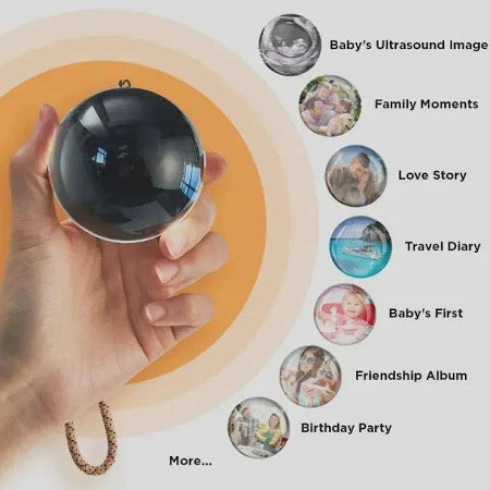 3D Video Crystal Ball Display – Electronic Memory Art Glass Ball with 2.7-Inch Screen, 4GB Storage & USB Rechargeable Design