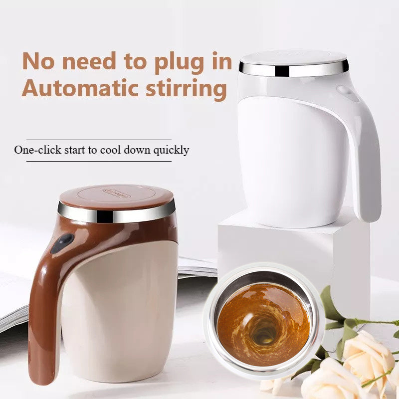 Rechargeable Automatic Stirring Coffee Cup – Magnetic Self-Stirring Mug for Coffee, Milk, and Shakes