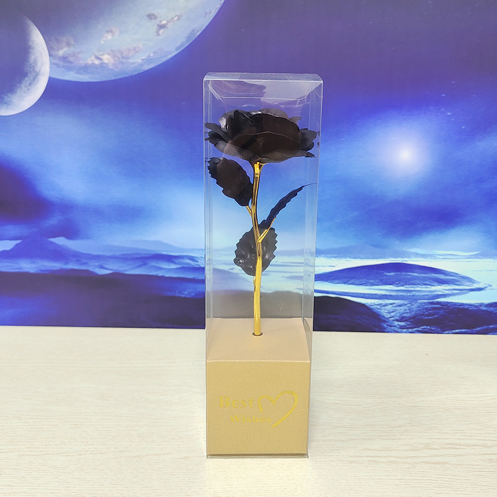 Colorful Gold-Foil Rose – Artificial Eternal Flower Gift for Valentine’s Day, Mother’s Day, and Christmas